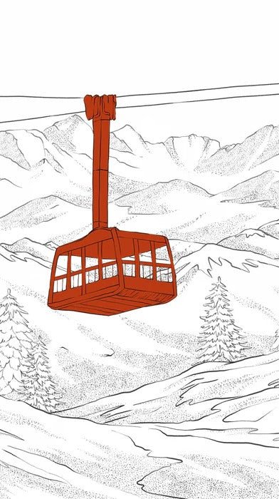 La Plagne telecabine red wallpaper