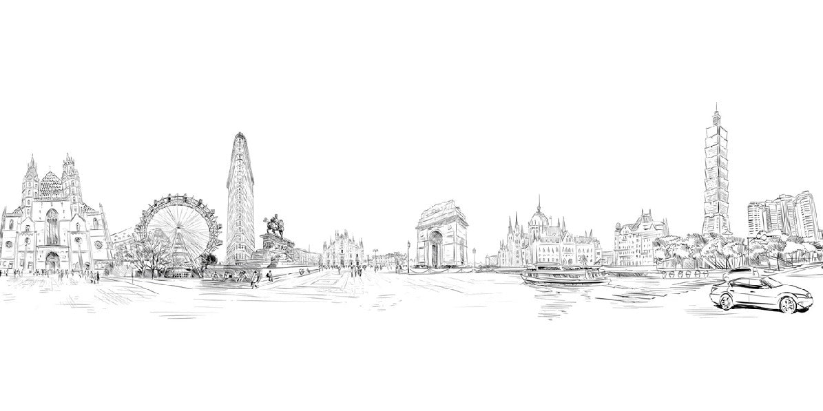 Monument du monde black and white wallpaper