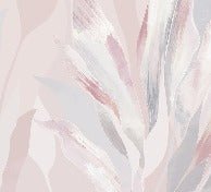 Powder pink floral wallpaper