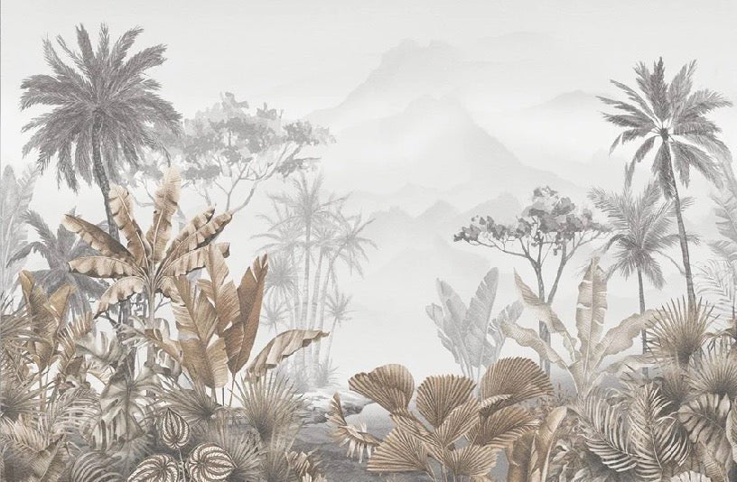 Tropical sepia wallpaper