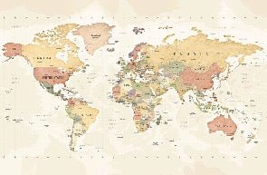 Panoramic world map exploration wallpaper