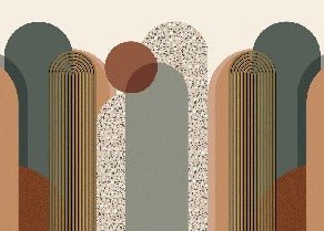Art deco graphic wallpaper