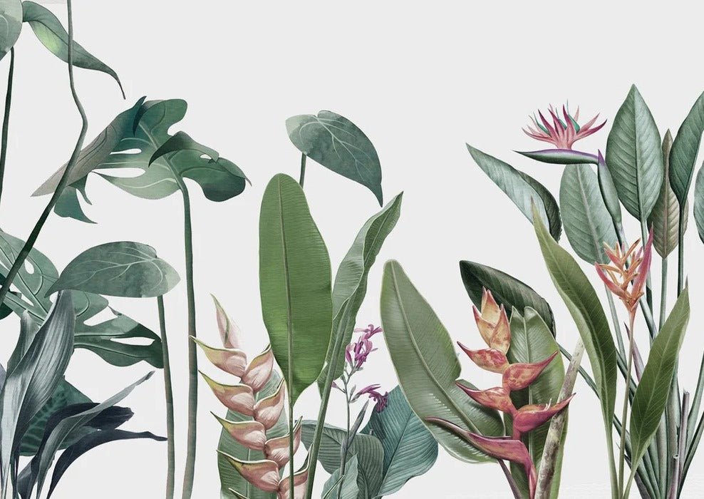 Panoramic wallpaper Tropical greenery