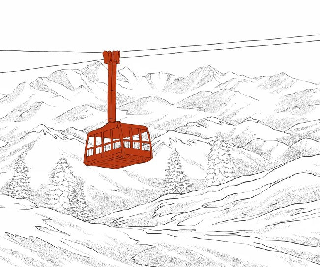 La Plagne telecabine red wallpaper