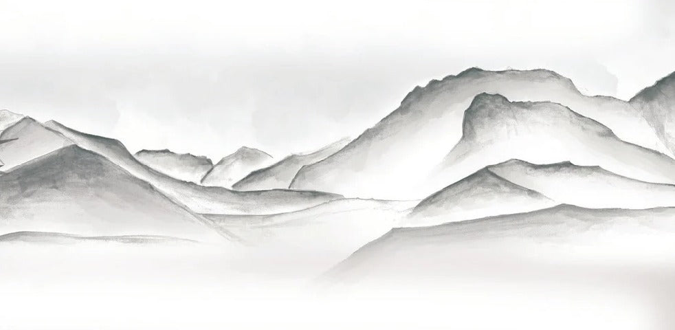 Artistic wallpaper Annecy between lake and mountains GREY