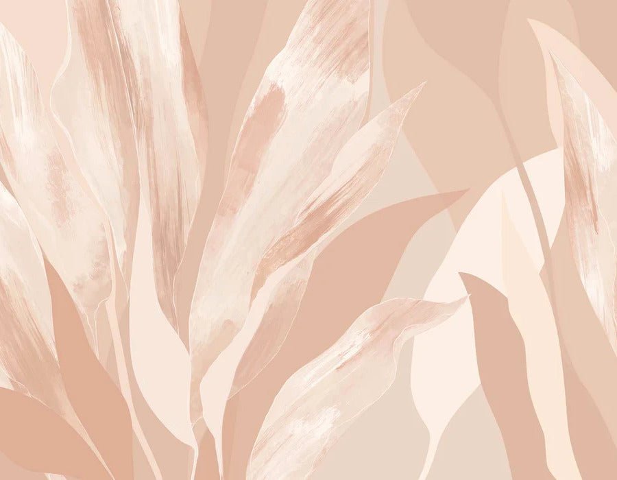 Nude floral wallpaper