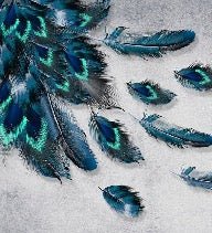 Panoramic Flying Peacock wallpaper