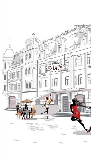 Wallpaper restaurant balade parisienne