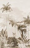 Panoramic jungle eden sepia wallpaper