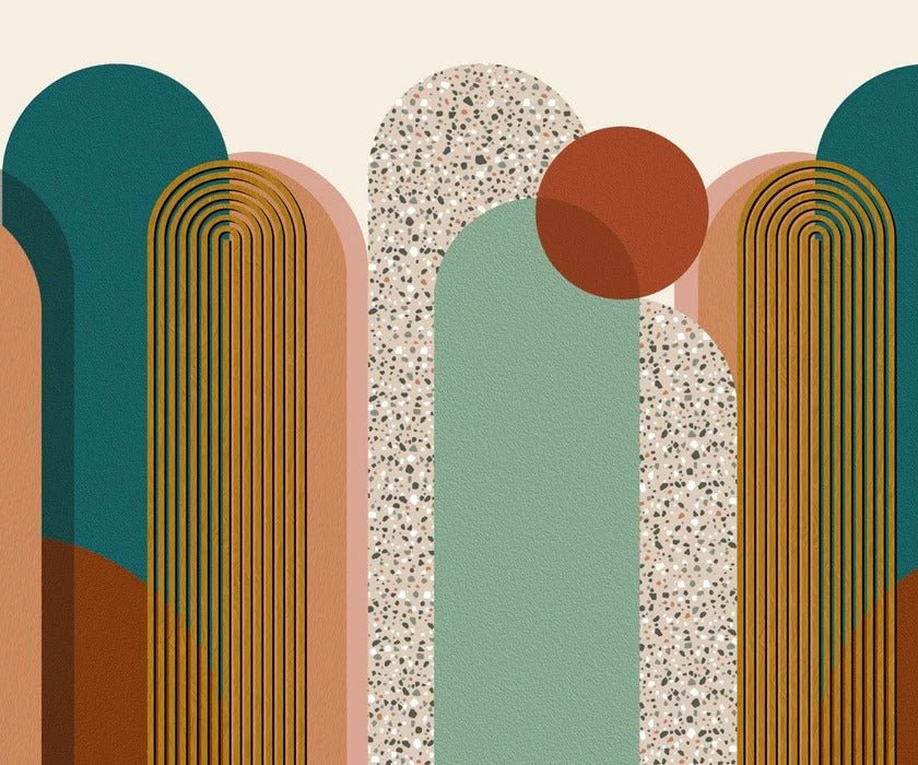 Trendy graphic art pop wallpaper