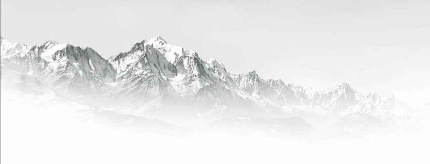 Mont Blanc in the mist black and white wallpaper