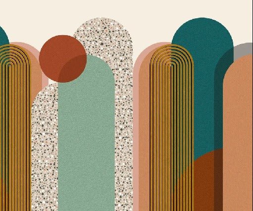 Art pop deco graphic trend wallpaper