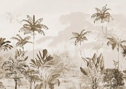 Papier peint panoramique jungle eden sépia, XXL, tendance