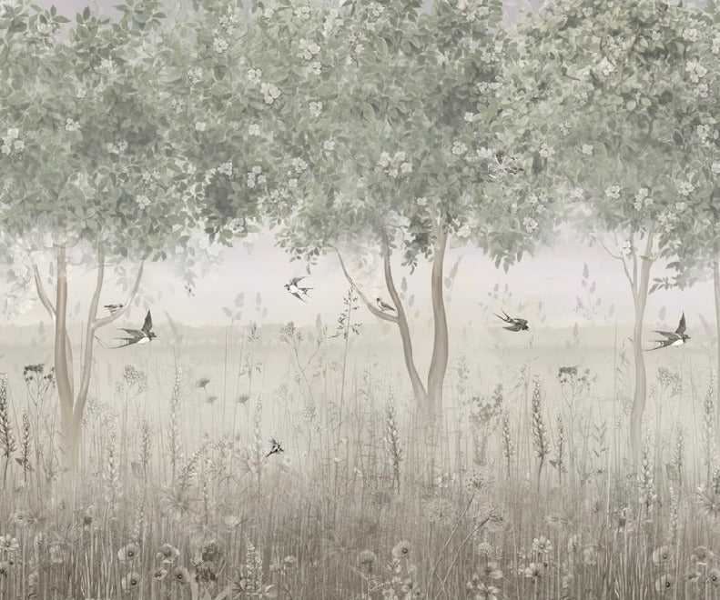 Panoramic clearing wallpaper