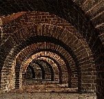 Trompe l'oeil wallpaper Bricks Passage