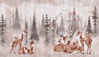 Children's bedroom wallpaper douces biches