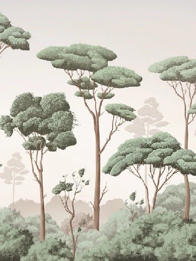 Pine forest breeze wallpaper