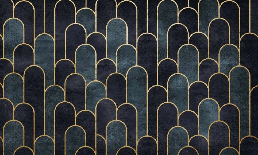 Dark blue chic wallpaper