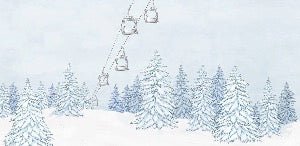 Blue gondola mountain wallpaper