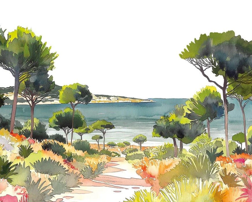 Panoramic summer air wallpaper