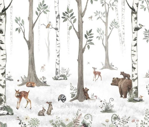 Spring forest animals wallpaper
