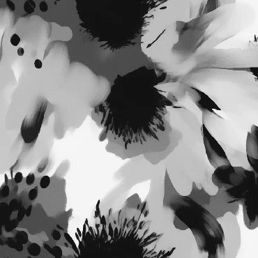 Hypnotic black and white flower wallpaper