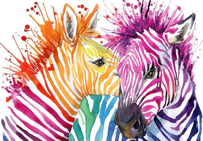 Soft zebra panoramic wallpaper