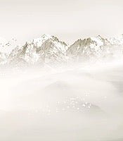 Papier peint salle de bain matin brumeux Mont Blanc, XXL, tendance