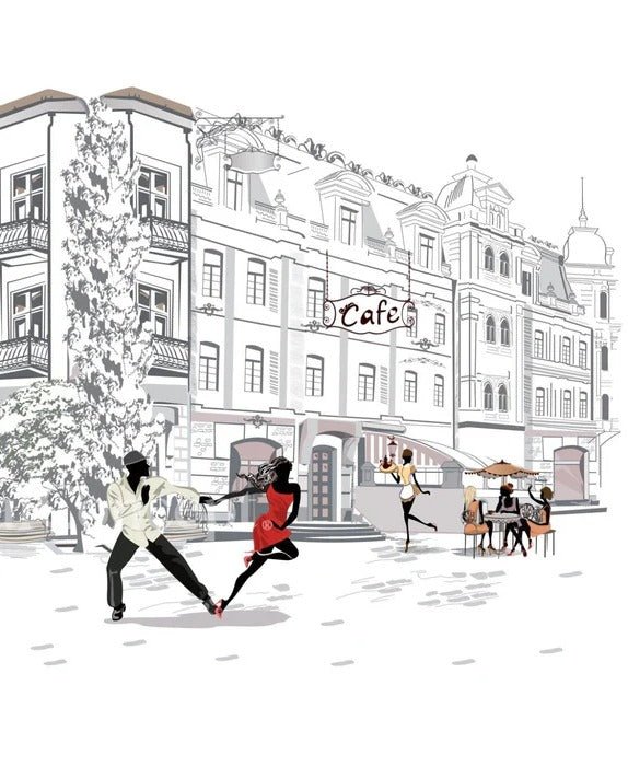 Wallpaper restaurant balade parisienne