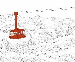 La Plagne telecabine red wallpaper