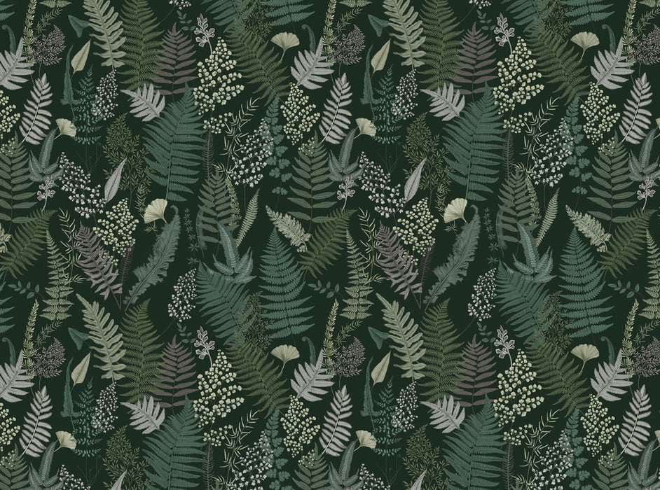 Dense green leaf wallpaper