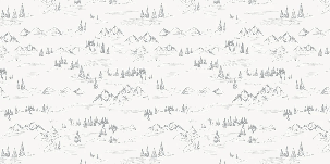 Mountain and fir tree illustration wallpaper, XXL, tendance