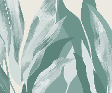 Papier peint panoramique étoffe florale vert d'eau - Muralconcept