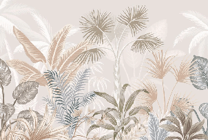 Terracotta jungle panoramic wallpaper