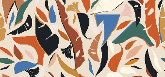 Papier peint contemporain végétal