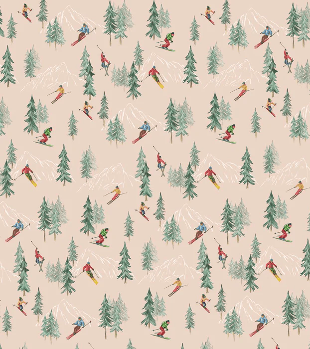 Papier peint Alpine glisse pêche - Muralconcept