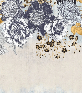 Retro floral wallpaper