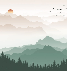 Terracotta mist mountain wallpaper