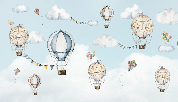 Hot-air balloons taking flight wallpaper