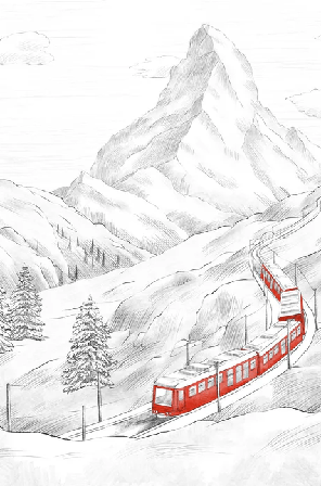 Panoramic wallpaper Mont Cervin