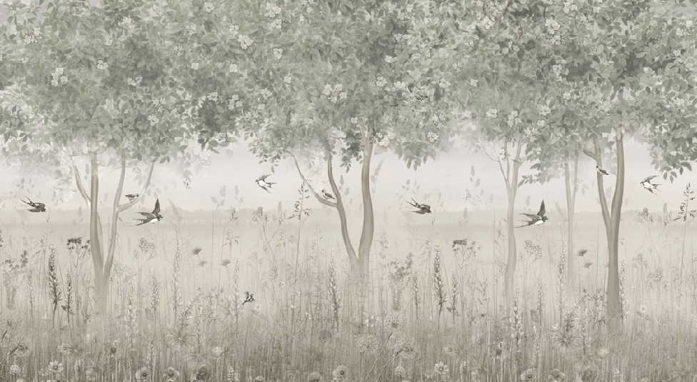 Panoramic clearing wallpaper