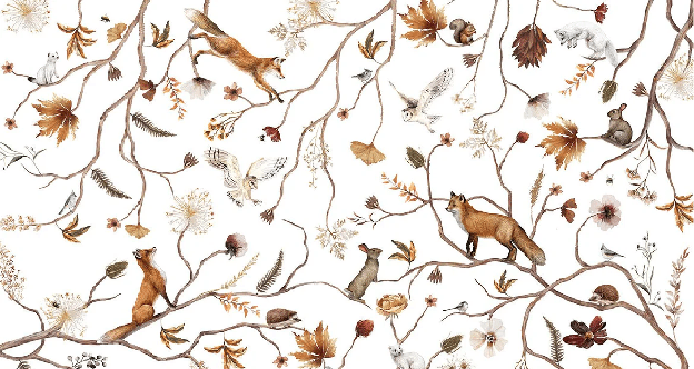 Children's forest adventure wallpaper