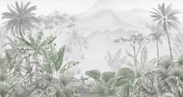 Tropical green wallpaper