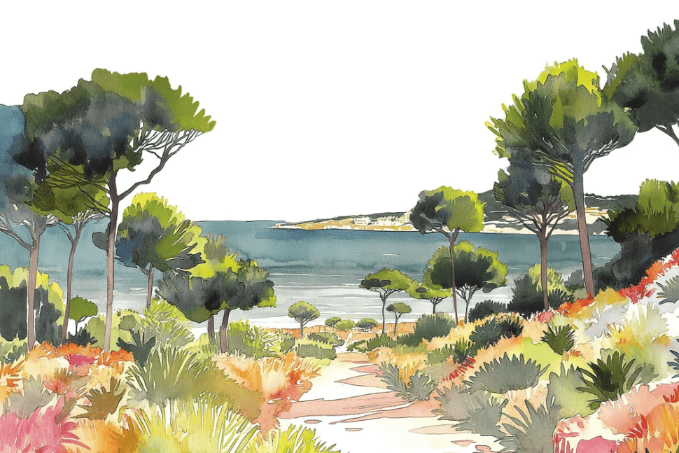 Summer air panoramic wallpaper