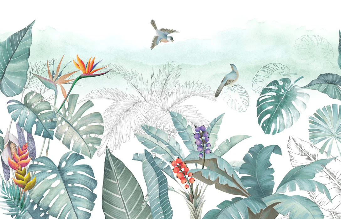 Végétal & Bird Prestige wallpaper