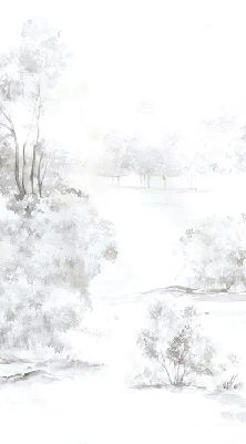 Watercolor pine forest wallpaper