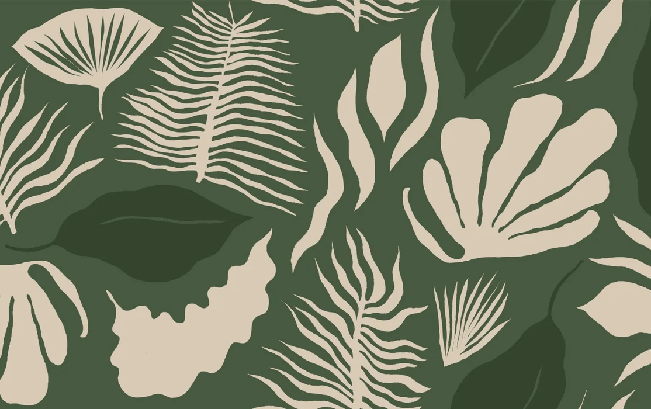 Green modern art wallpaper