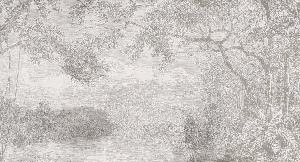 Panoramic wallpaper featuring a countryside landscape