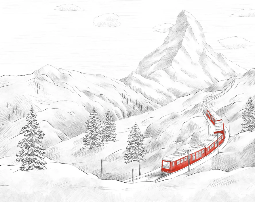 Panoramic wallpaper Mont Cervin