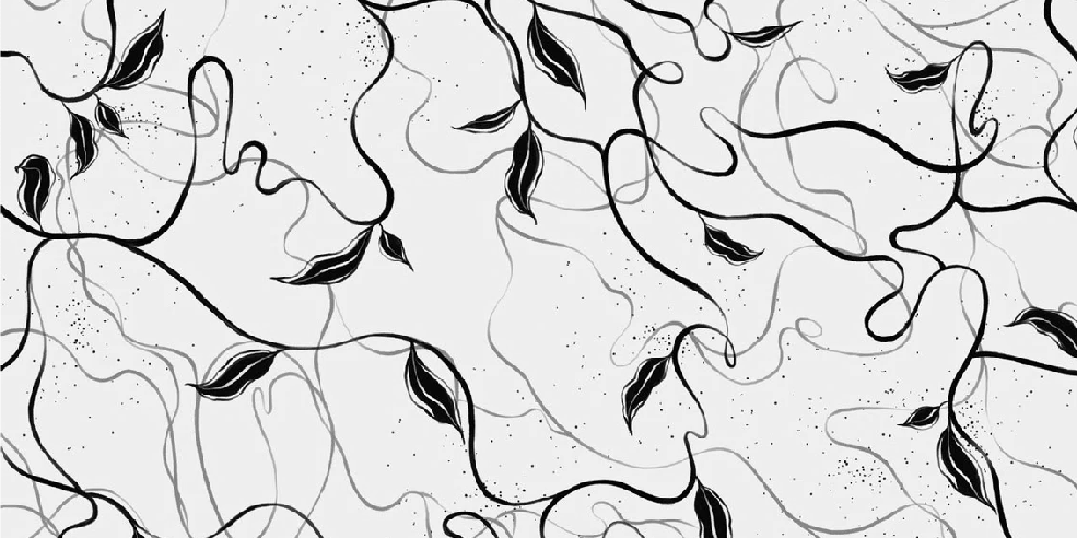 Plant-based wallpaper - Greige lines